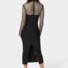 bebe2101_black_3_f884927a-654e-47fb-b553-c73471e0bad5 Long Sleeve Bandage Midi Dress with Crystal Mesh Combo